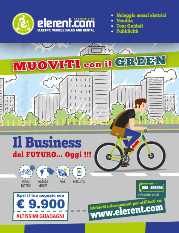 negozio in franchising di noleggio e vendita mezzi elettrici