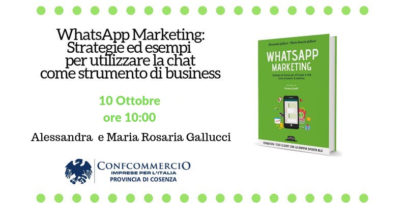 workshop whatsapp marketing cosenza 10 ottobre confcommercio