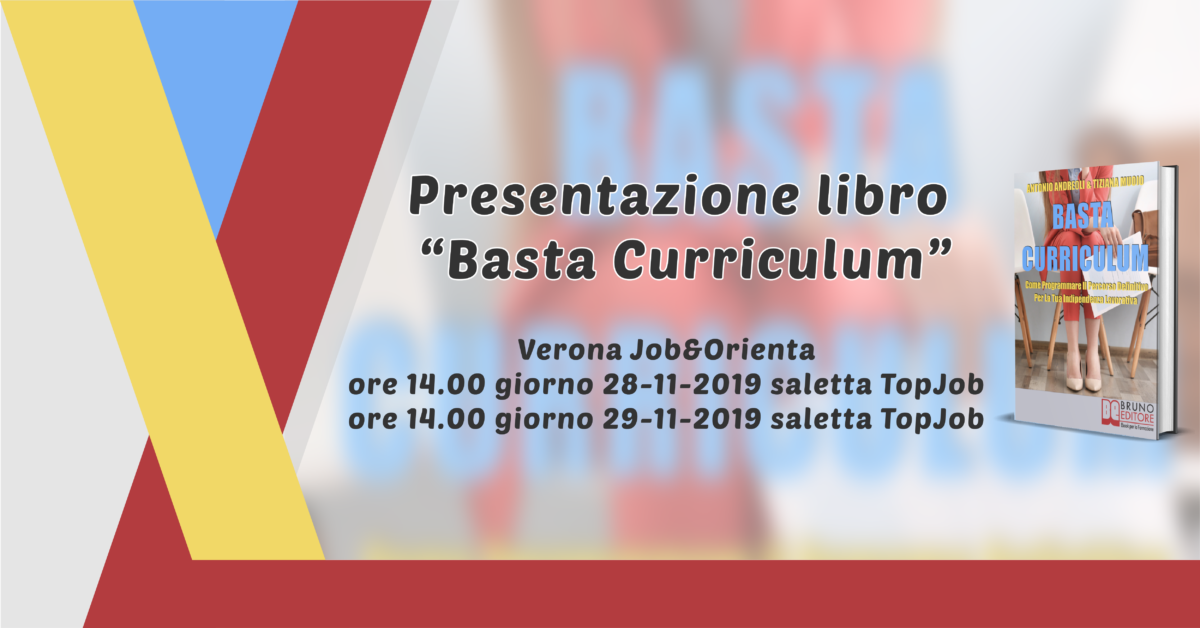 presentazione libro basta curriculum al job orienta verona 2019