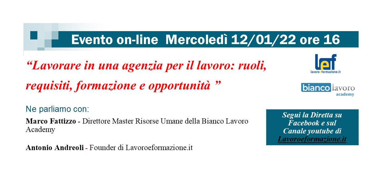 Lavorare in una agenzia per il lavoro
